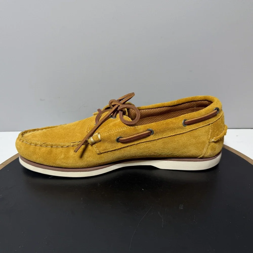 Allen Edmonds Shoes Mens Size 9 D Yellow Suede Boat Moc Toe Casual Forte 10